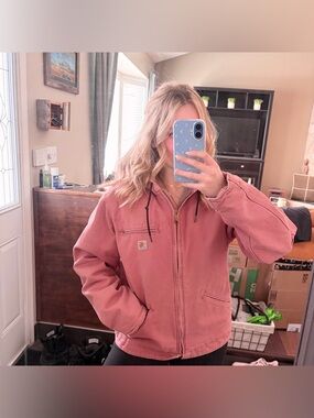 Carhartt Women's Dusty Rose Zip-Front Work Jacket